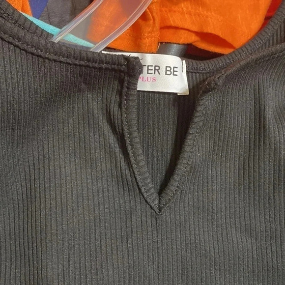 Better Be Plus Black Ribbed Crop Tank - Picture 5 of 6